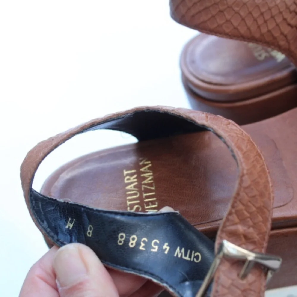 Stuart Weitzman platform wedges Leather upper